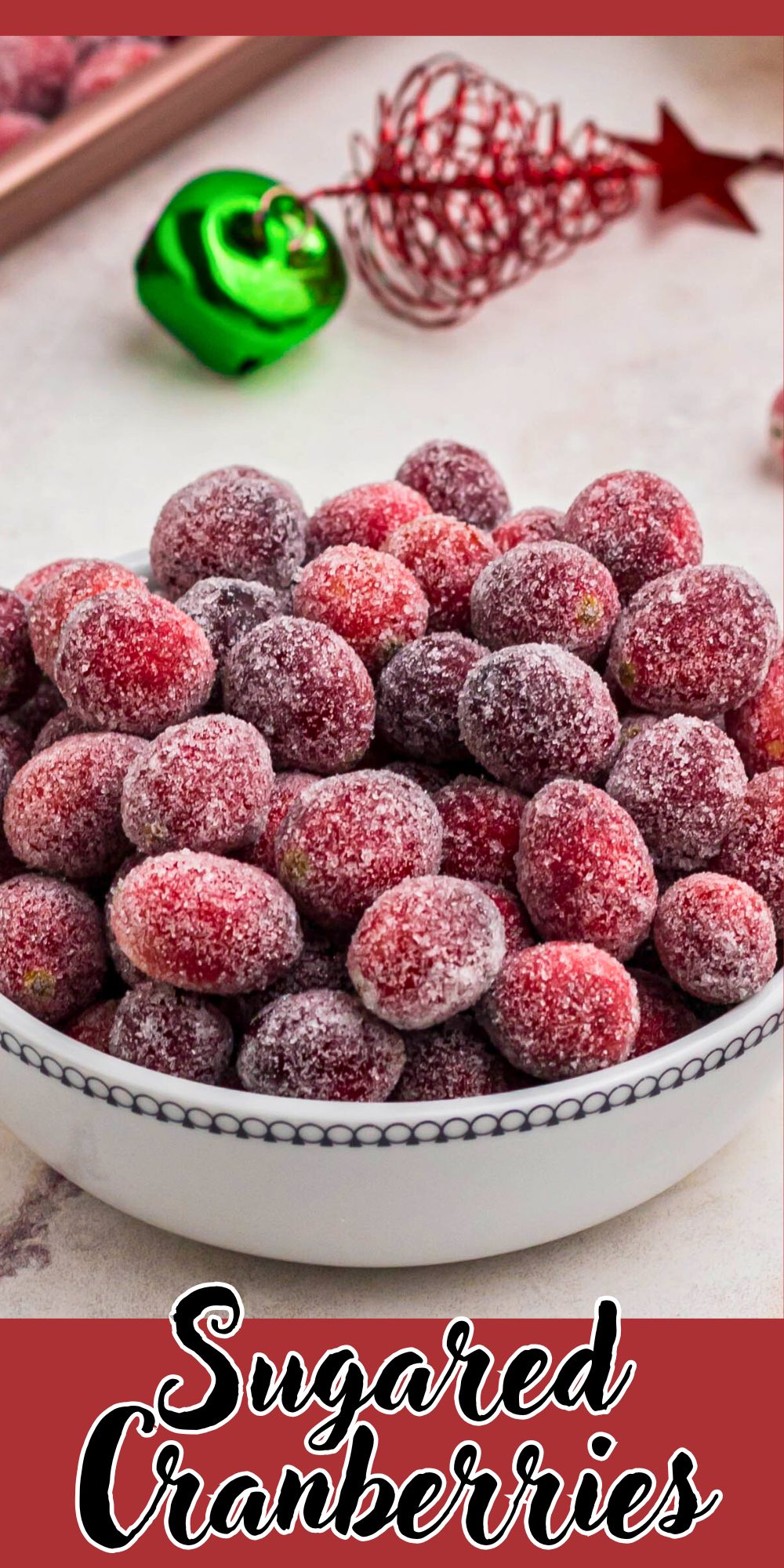 Sugared cranberries are easy to make and have a sweet and tart flavor that makes them the perfect addition to your holiday table.