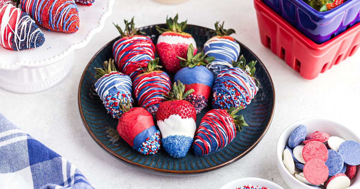 Red, White, and Blue Strawberries